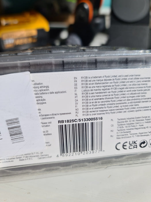 Ryobi 18v battery 2.5ah