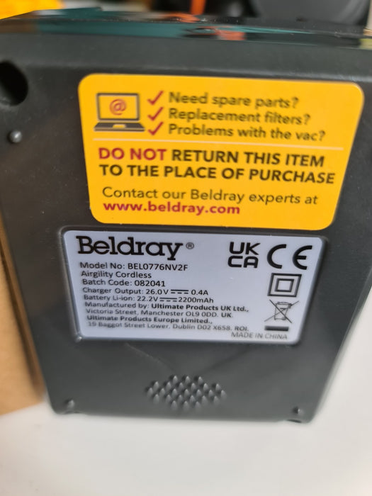 Beldray Airgility BEL0776NV2-150 Li-Ion Battery 26V 2200mAh for Vacuum Cleaner