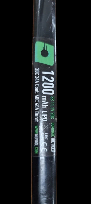 Airsoft Battery Nuprol NP Power 1200mah 11.1v 20c Lipo Slim Stick Type 8049