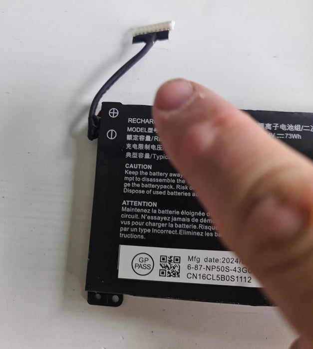 Genuine NP50BAT-4-73 battery for CLEVO NP50SNC XMG Focus 15 17-E23 16-E23 15-E23