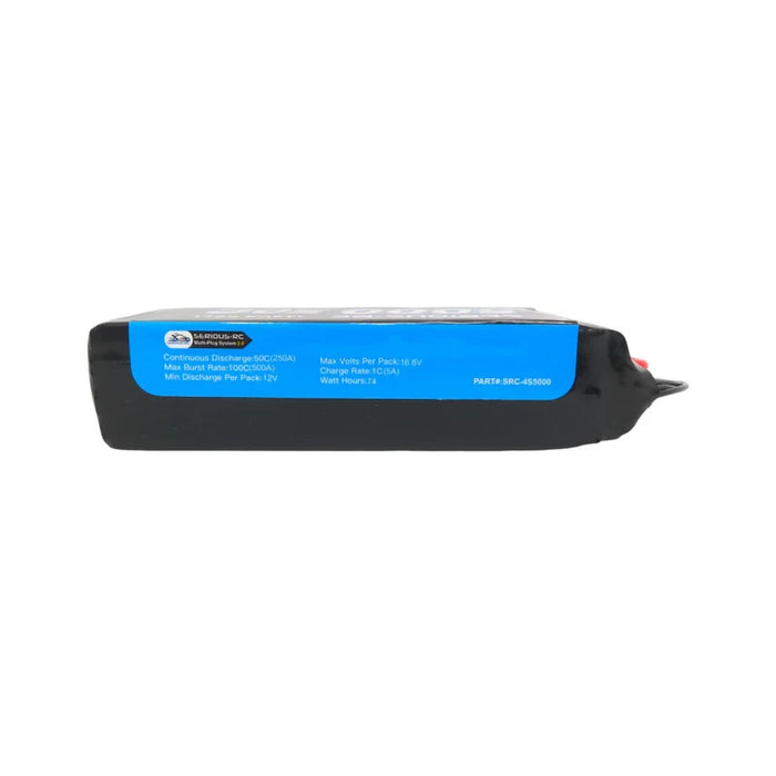 4S 14.8V 5000 mAh LiPo Rechargeable Battery Pack with XT60, Deans & EC3 Plugs