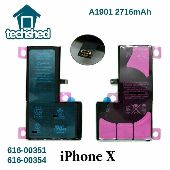 Battery For iPhone X 616-00351 616-00354 A1901 2716mAh