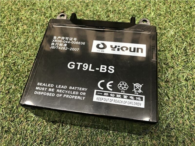 Battery for 15HP Chipper | Yiqun GT9L-BS | 12V 9A | Motorcycle ATV Quad Bike