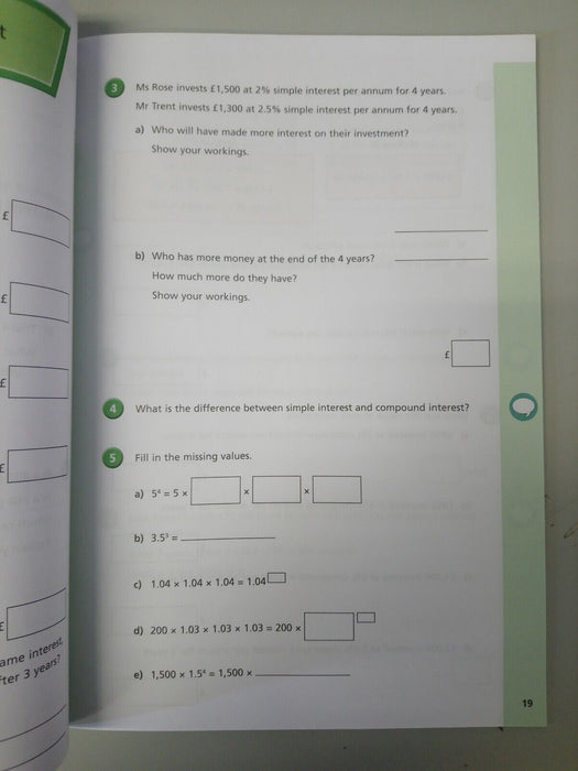 Percentages and Interest - Spring Term Block 5 - Year 10 - White Rose Maths