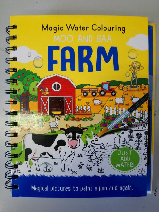 Moo and Baa farm - Magic Water Colouring Book