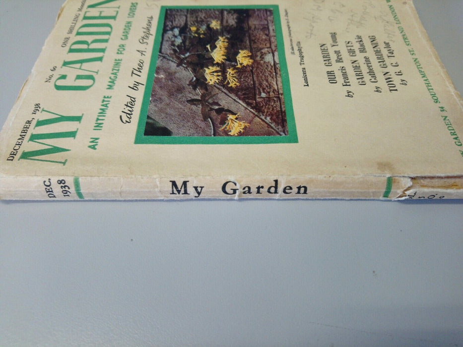 MAGAZINE - Antique One Shilling Monthly - My Garden Magazine Dec 1938 No #60