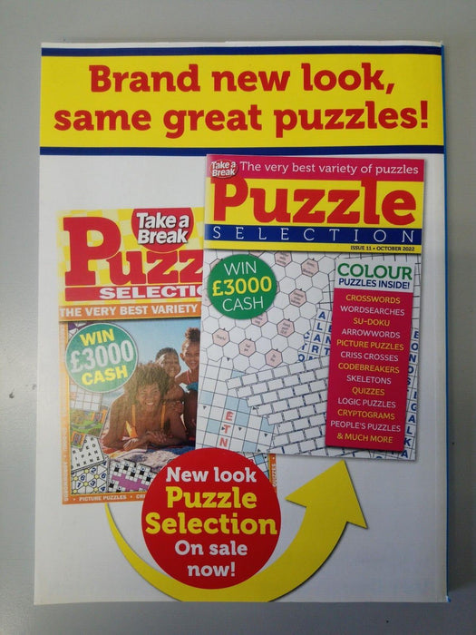 Take A Break Crosswords Collection Puzzle Book Magazine #11 October 22