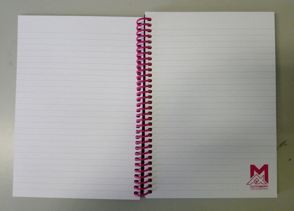 Notebook - Lined - Max Cuthbert Motorsport branded