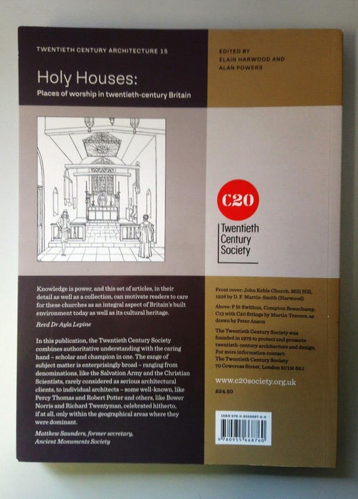 Holy Houses: Places of Worship in Britain, Harwood Powers C20 15 Book Journal