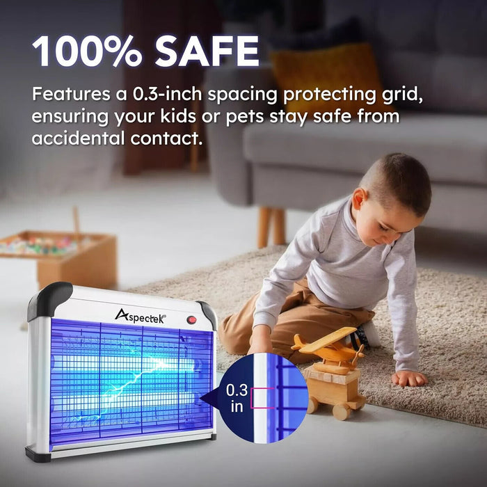 ASPECTEK - Fly and Insect Killer 20W UV Light Attract to Zap Flying Insects Play