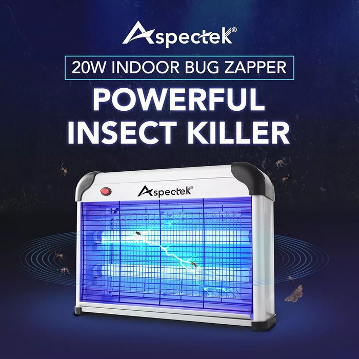 ASPECTEK - Fly and Insect Killer 20W UV Light Attract to Zap Flying Insects Play