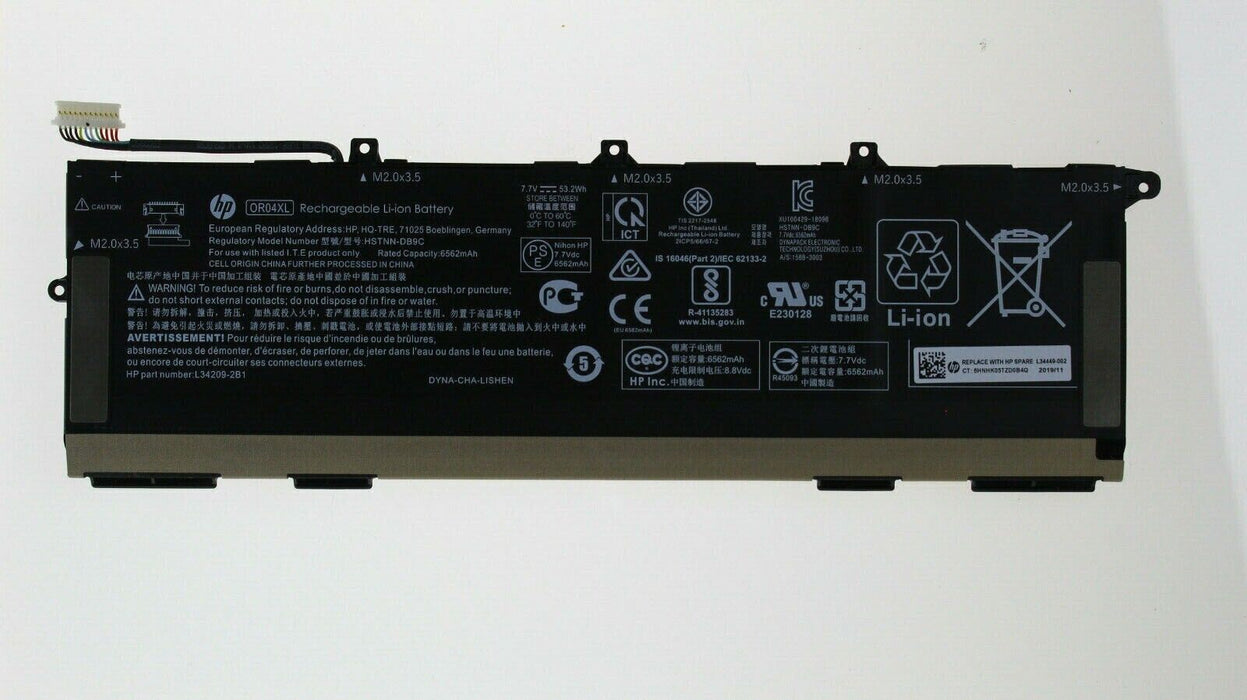 Genuine OR04XL Battery Li-ion 6562mAh / 53.2Wh, 7.7V