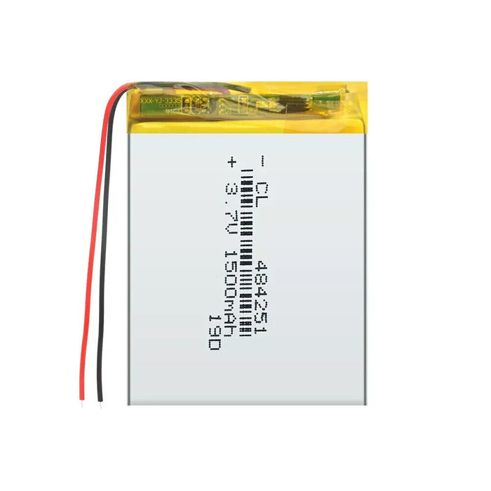 484251 1500mAh 3.7 V Supply Battery Li-Polymer Rechargeable Cell For GPS DVD PAD