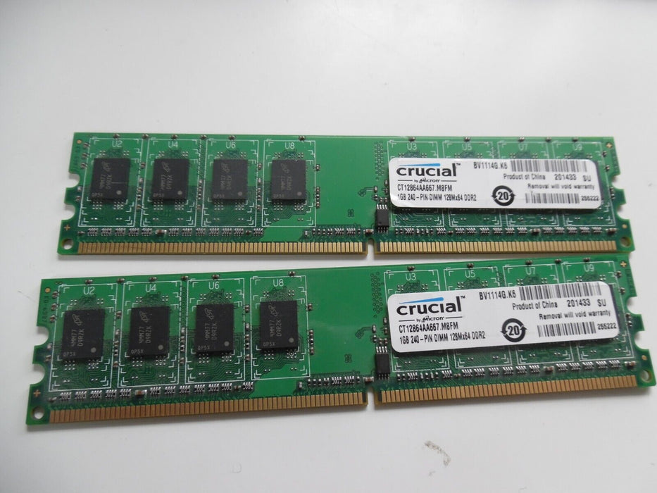 2GB Kit (2 x 1GBCT12864AA667 M8FM 240 Pin Computer RAM