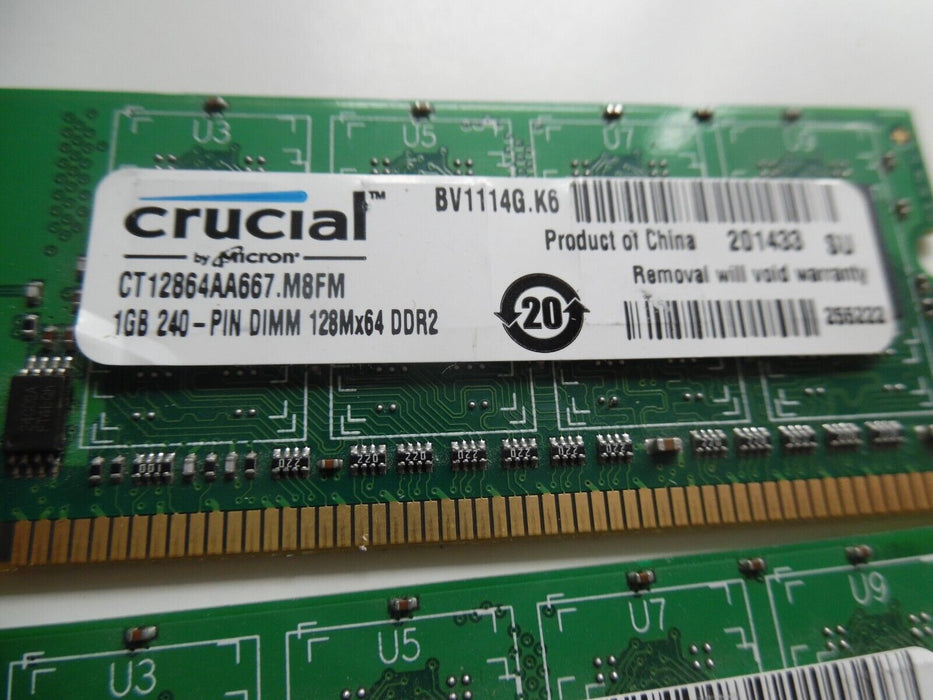 2GB Kit (2 x 1GBCT12864AA667 M8FM 240 Pin Computer RAM