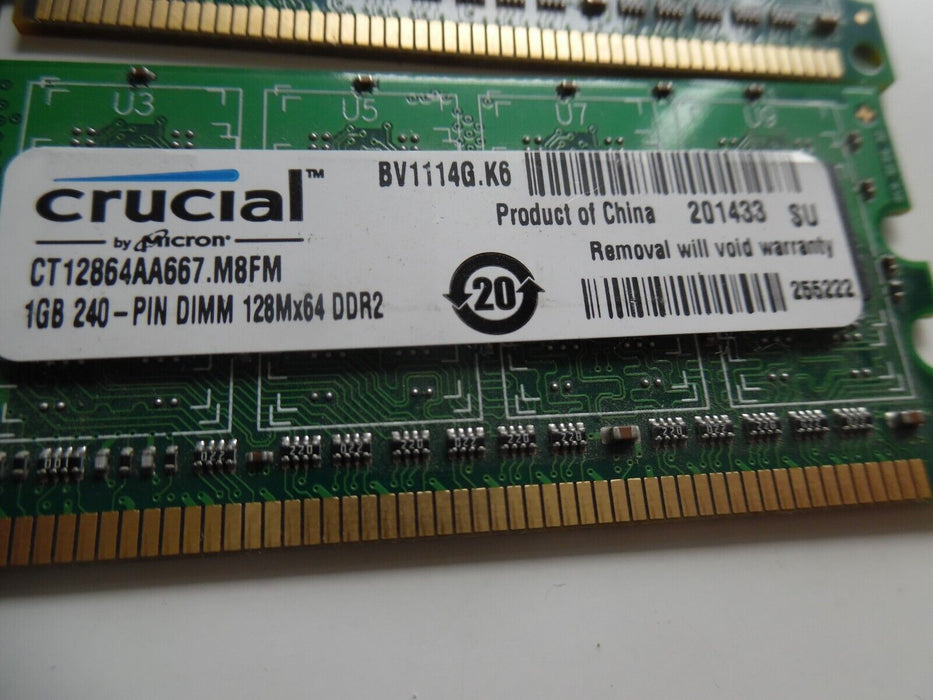 2GB Kit (2 x 1GBCT12864AA667 M8FM 240 Pin Computer RAM