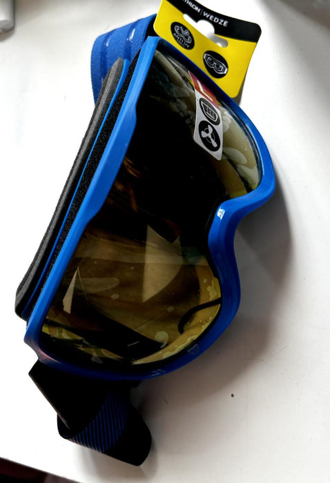 New Wedze Ski Goggles Blue Skiing No Bag/Box Size Large