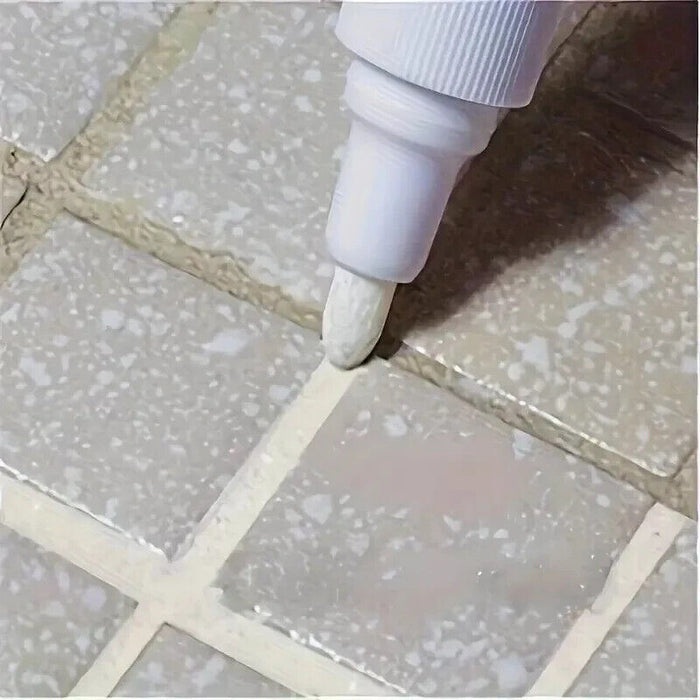 Waterproof Ceramic Tile Grout Marker Pen, White Tile Repair Pen with Anti-Mold