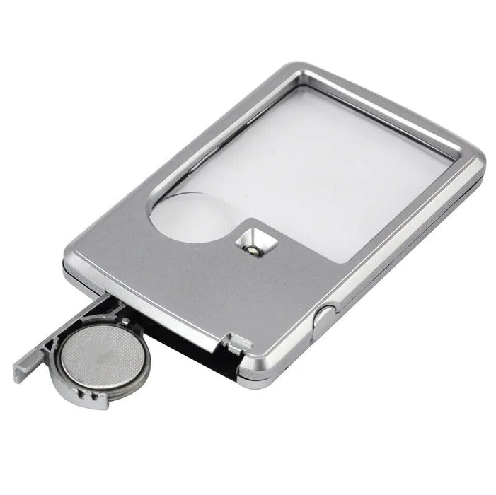 TRIXES Pocket Magnifying Glass NEW 3X 6X Quality Illuminated Double Magnifier