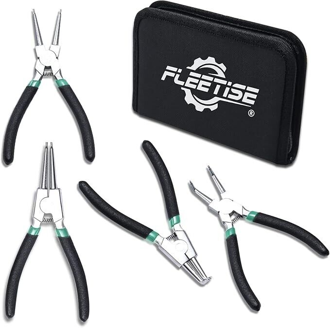 7" inch Circlip Pliers Set 4pcs Heavy Duty Internal/External Snap Ring C Clip Pl