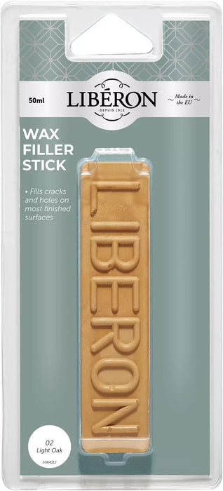 Light Oak Wax Filler Stick (02) Liberon 50g Fills Small Holes Cracks & Scratches