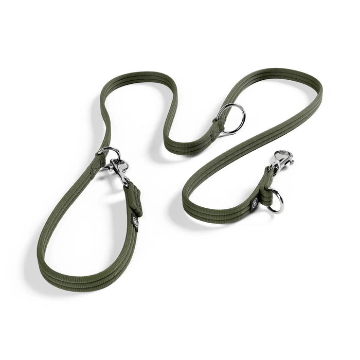 Bully Billows Double Ended Training Lead All Breeds Durable & Soft 2m Lead Khaki