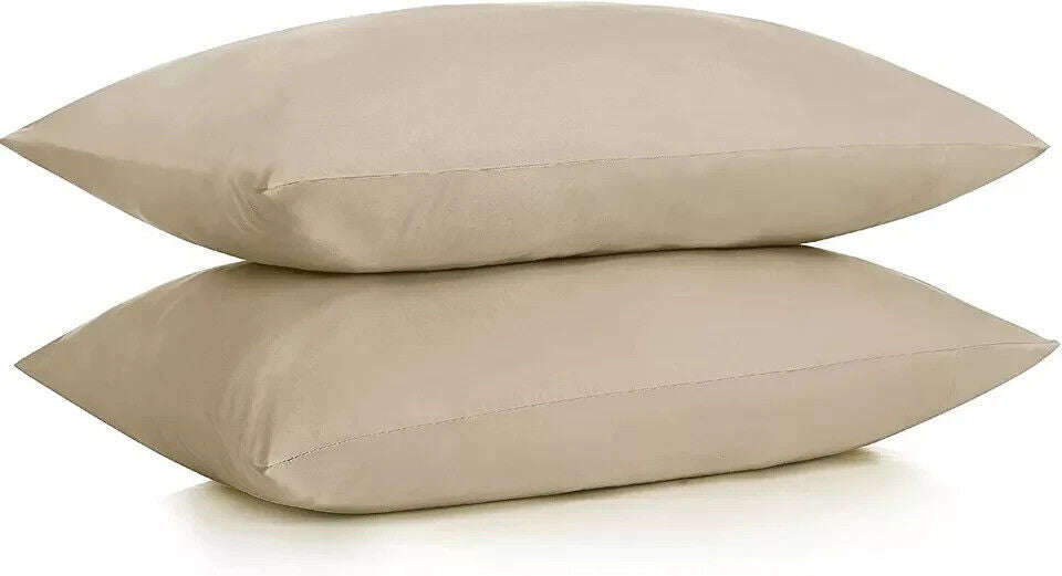 Luxury 100% Egyptian cotton Pillow Cases Pair grey/taupe