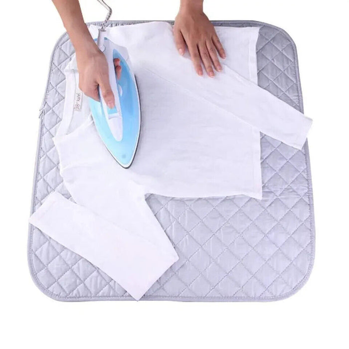 IRON ANYWHERE TRAVEL IRONING MAT PREMIUM QUILTED MAGNETIC PORTABLE FOLDING PAD