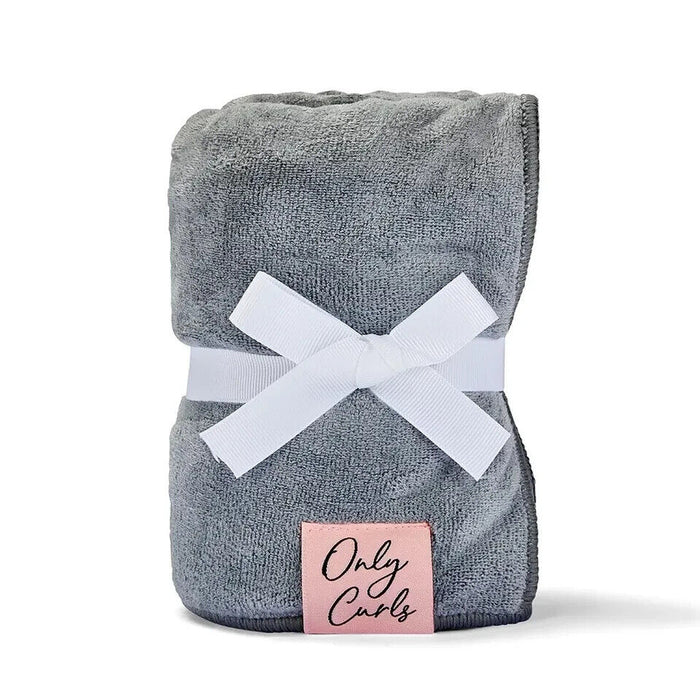 Only Curls Anti Frizz Microfibre Hair Towel Dark Grey Smooth Soft Towel