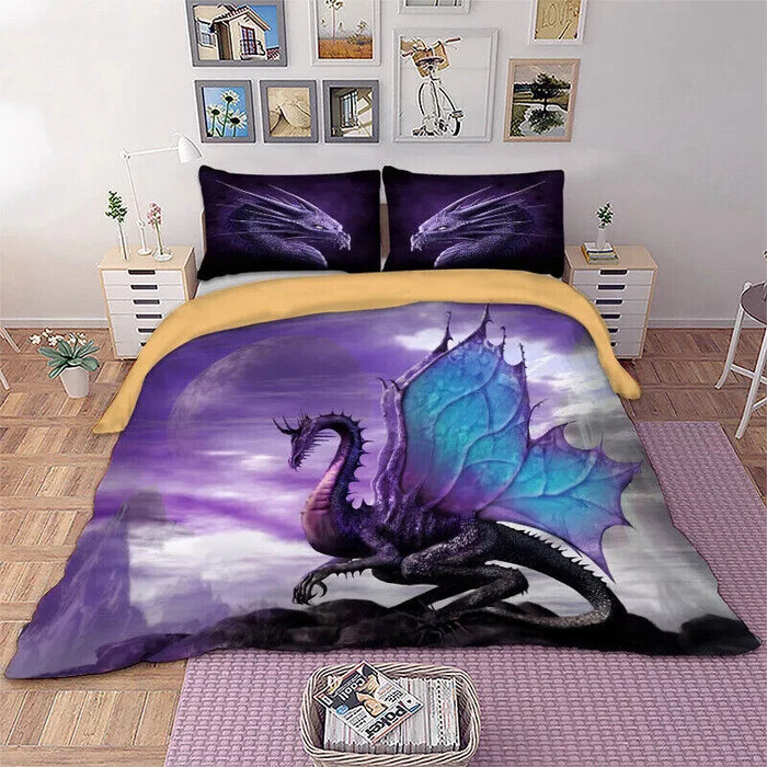 Dragon Duvet Cover with Pillow Case Quilt Cover Bedding Set Kids Single Bed