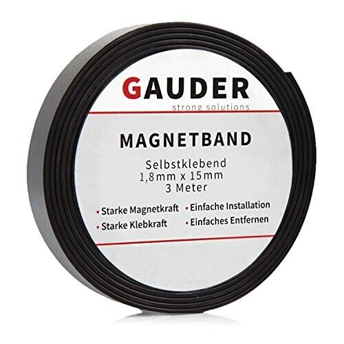 GAUDER magnetic tape foam 1.8mm x 15mm (3m EXTRA STRONG extremely self-adhesive)