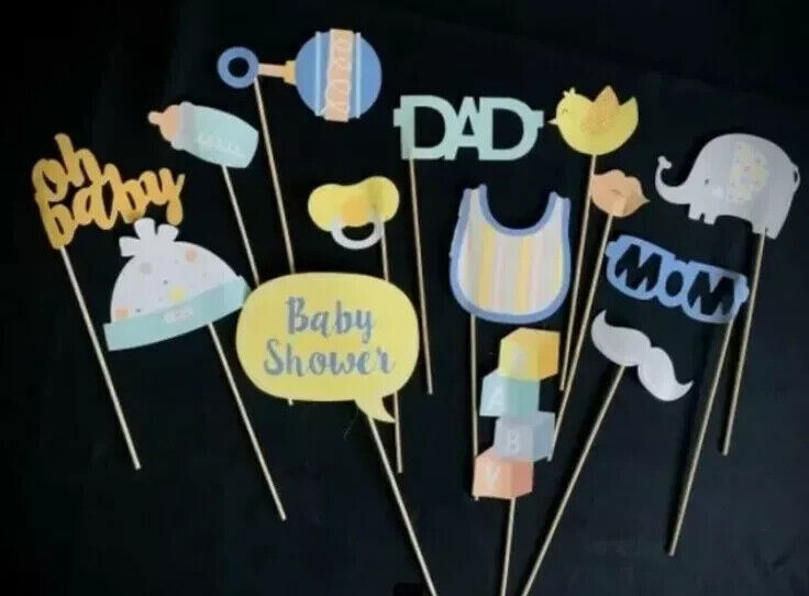 New Baby Baby Shower Party Selfie Kit 14 Pieces Photo Fun Accessory Props