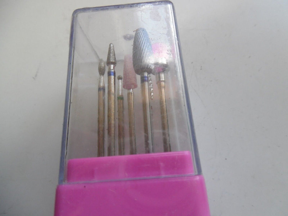 7 Pcs Ceramic Nail Drill Bits Set  File Acrylic Manicure Pedicure Nail Art Tools