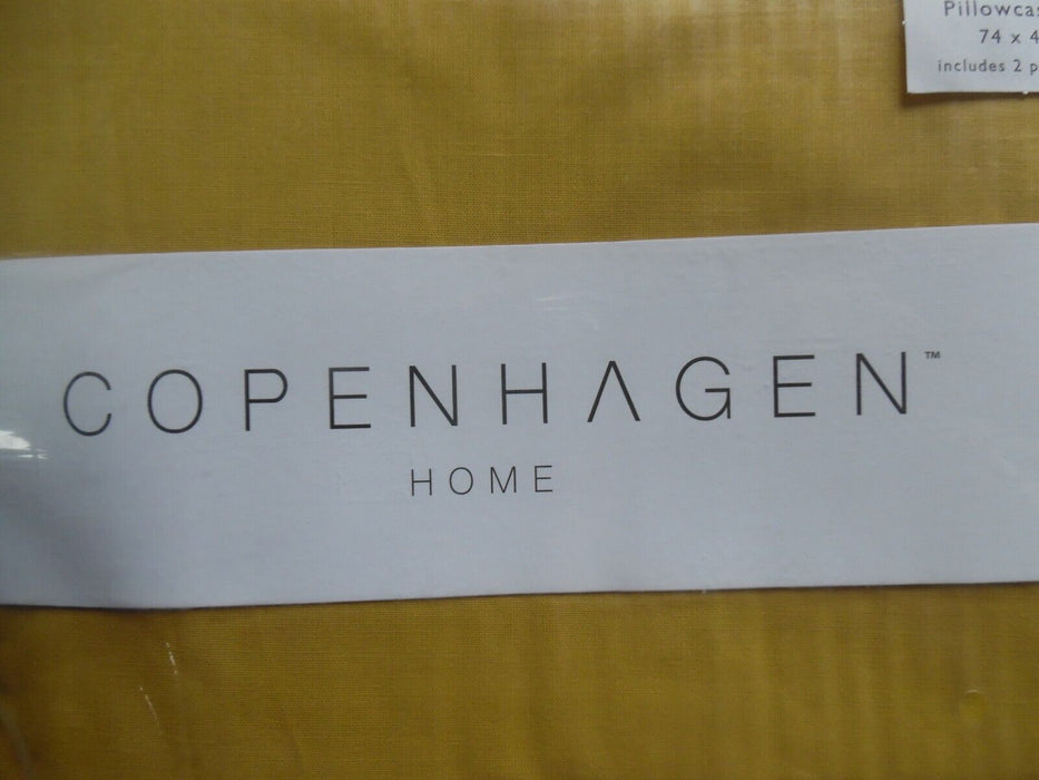 Copenhagen standard pillowcase x 2 mustard colour