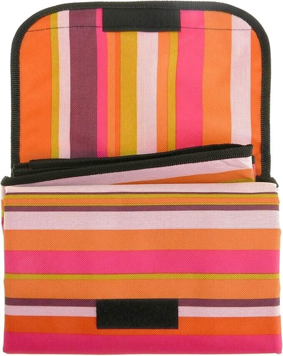 PrimeMatik - Picnic blanket 150 x 130 cm multicolored wide stripes