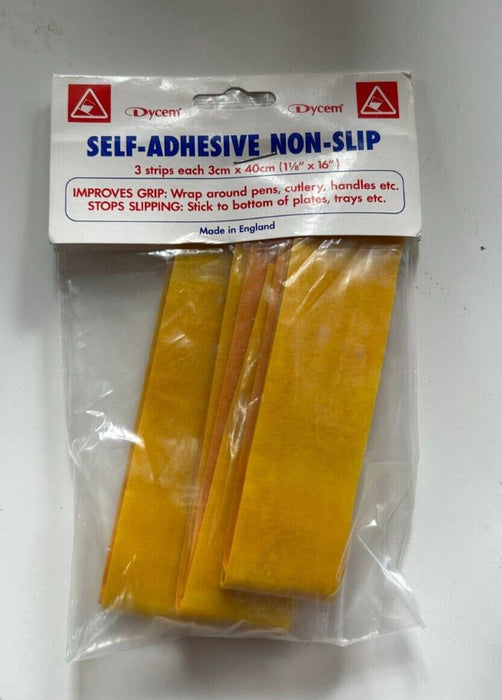 Dycem Self Adhesive Non-Slip Strips 3x 3cm x 40cm NEW