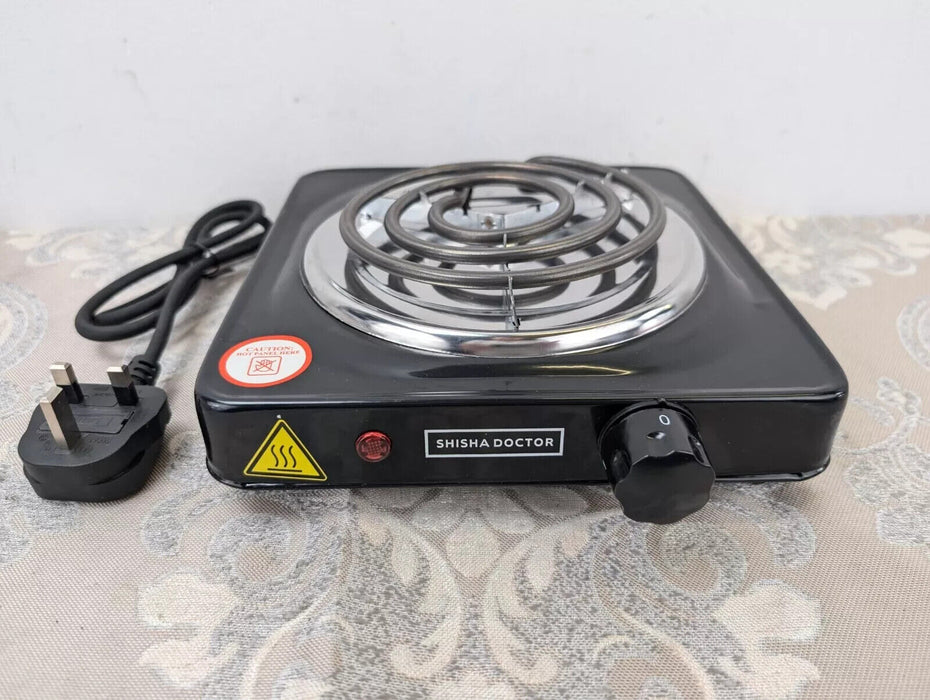 Shisha Doctor Electric Charcoal Burner Black 1000W Hot Plate SD100 UK PLUG