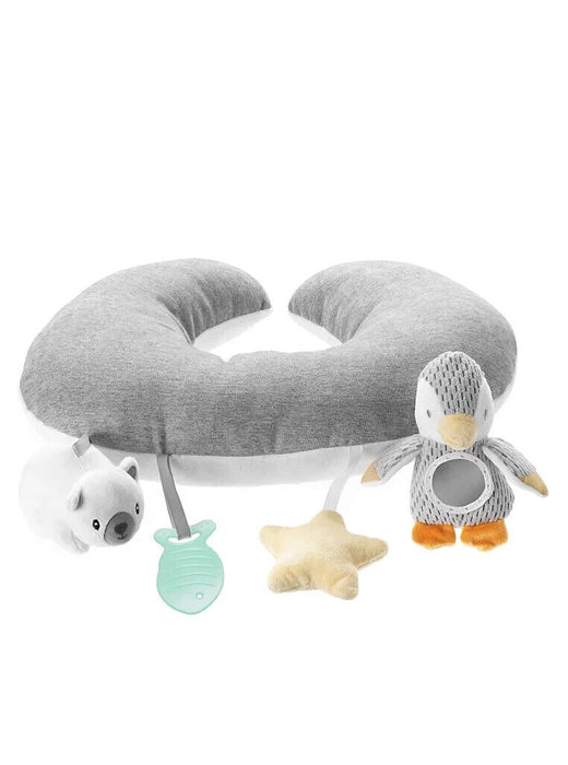 Penguin Tummy Time Pillow Babies Grey  White Plush Nursery Accessories