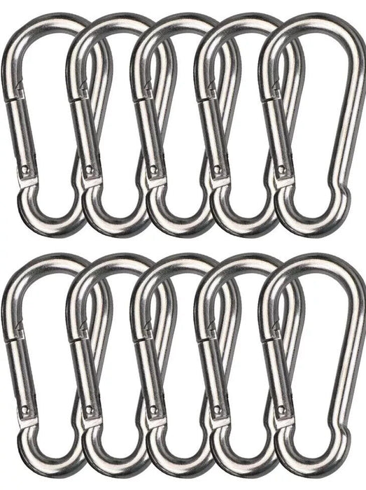 10 Pack Of ST Snap Hooks 5mm Long, Zinc Plated Bright Finish Silver Brand New