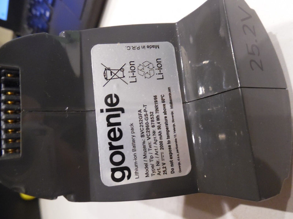 svc252gfa battery for Gorenje vacuum