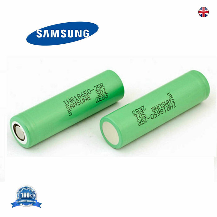 Samsung 25R INR 2500mah Battery Rechargeable Battery Flat Top For Vaping Mods