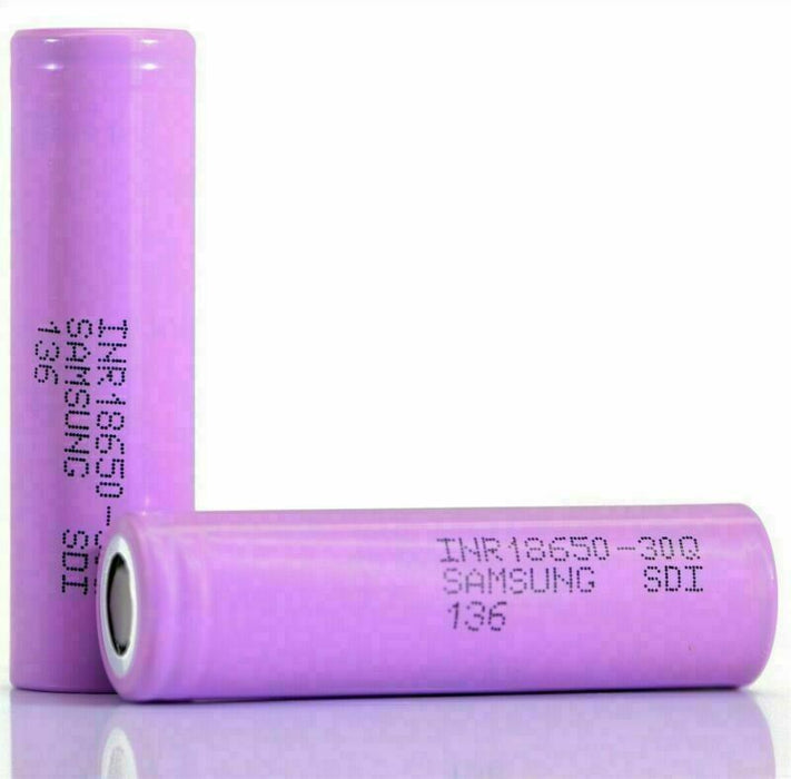 2X Samsung 30Q Rechargeable Battery 3000 mAh High Drain 3.7V FlatINR 3000mah