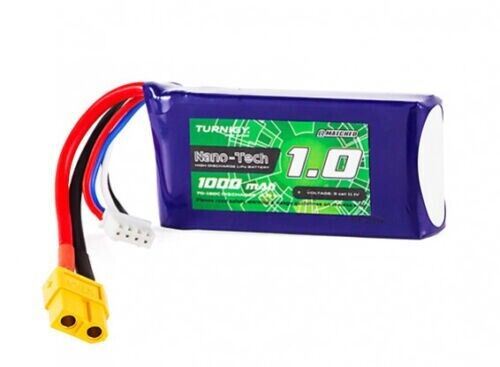 Turnigy Nano-Tech Plus 1000mAh 3S 11.1V 70C 140C LiPo Battery XT60 Race Drone