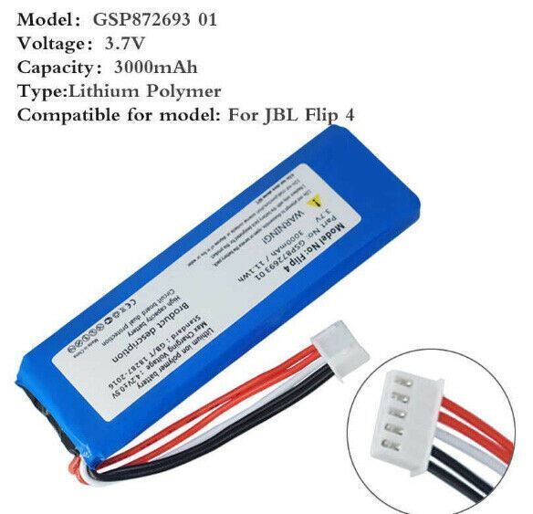 GSP872693 01 3.7v 3000mah battery for JBL Flip 4 /Flip 4 Special Edition Battery