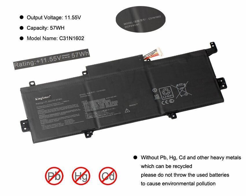 C31N1602 Laptop Battery for Asus Zenbook UX330 UX330UA UX330U 3ICP4/91/91