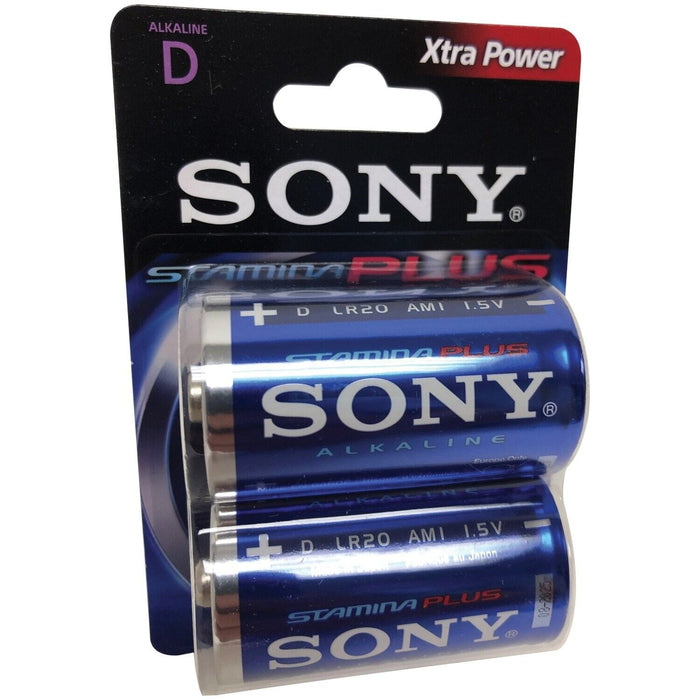 Sony Am1-B2d Stamina Plus D Alkaline Batteries, 2