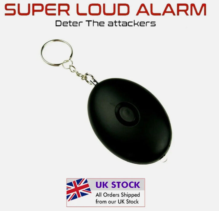 2 Pack Alarm Panic Rape Attack Safety Security Alarm with Torch & Keyring