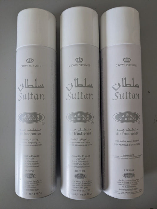 Sultan Al Rehab Air Freshener Exotic Fragrance Spray 300ml 3 Pack