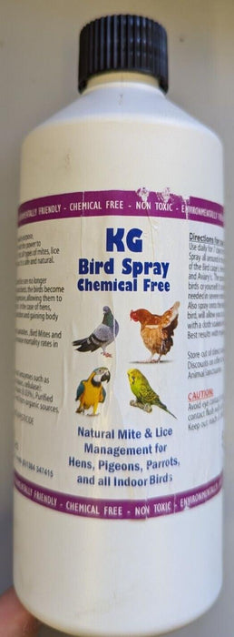 Bird Spray 500ml Mite & Lice Treatment for Hens, Pigeons,Parrotts & Indoor Birds