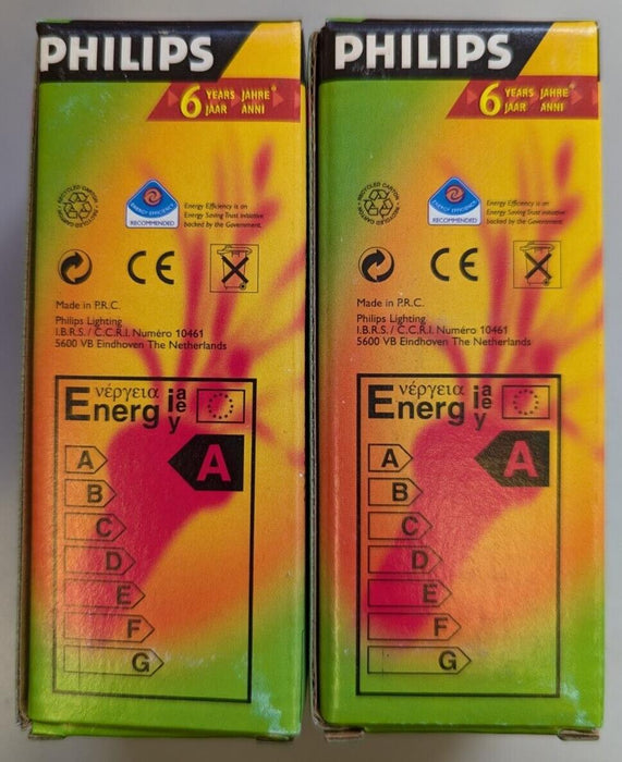 Pack of 2 Philips 11 Watt Energy - 60 Watt Light - Energy Saver